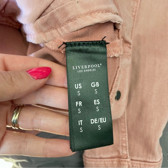 Liverpool Women Mauve Pink Denim Jacket Size Small - Picture 7 of 7